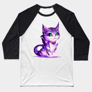 Fantasy Cute Kawaii baby Cheshire cat kitten Baseball T-Shirt